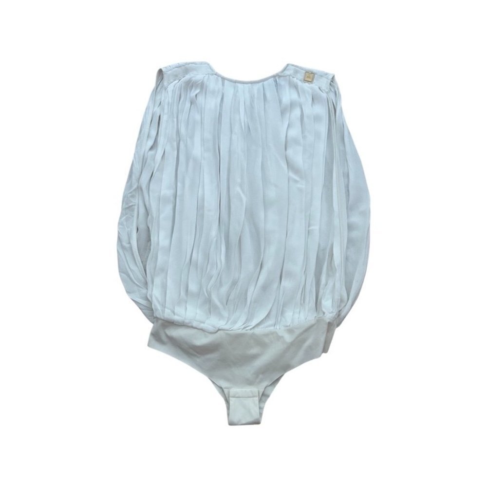 Elisabetta Franchi white ruched body top size 40 US size L / 02